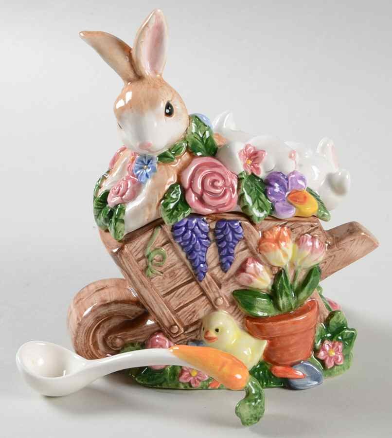 Bloomers Figural Sugar Bowl & Lid by Fitz & Floyd-1