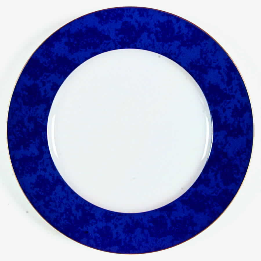 Faux Pas Blue and Gold Service Plate (Charger) by Fitz & Floyd-1