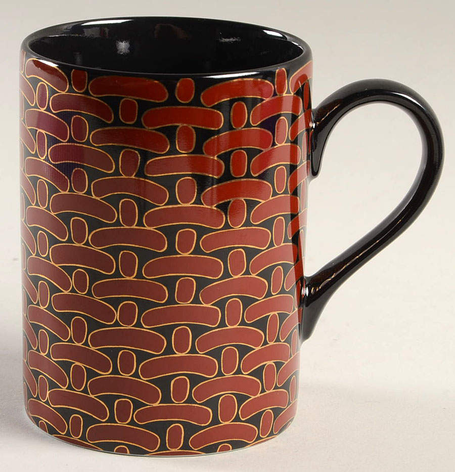 Bamboo Weave Cinnabar Mug by Fitz & Floyd-1