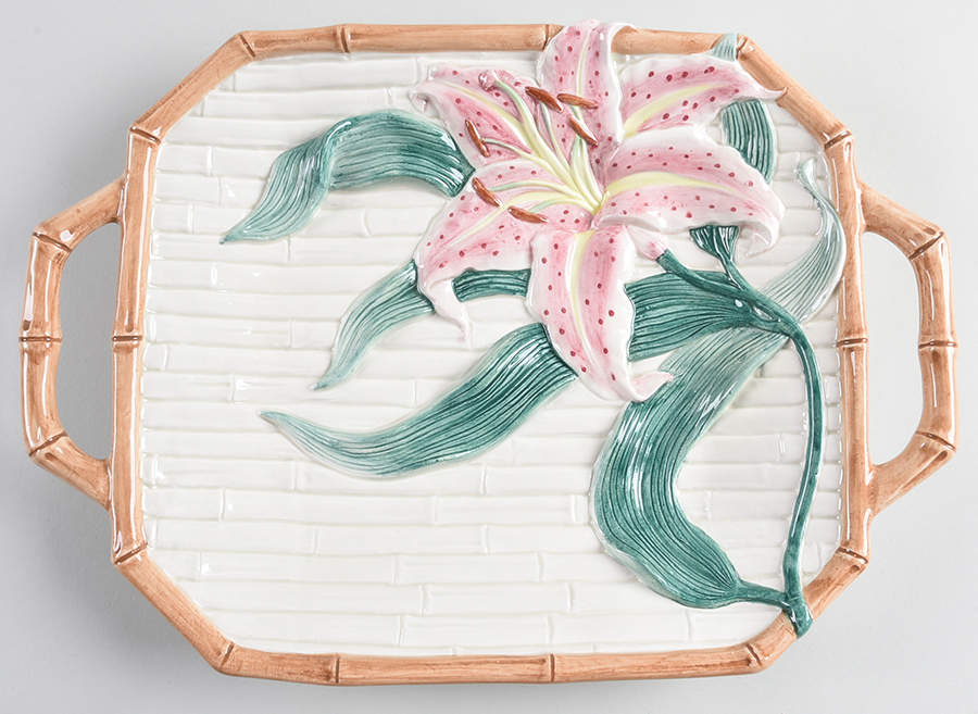 Asian Lily 11" Handled Tray by Fitz & Floyd-1