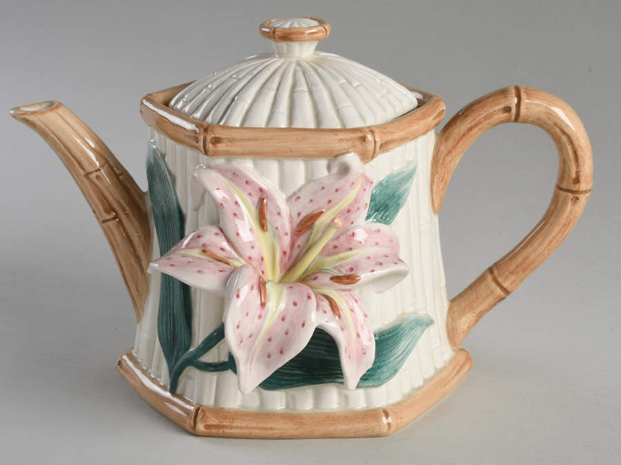 Asian Lily Teapot & Lid by Fitz & Floyd-1