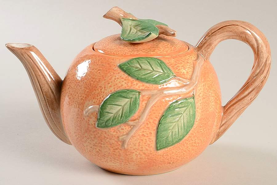 Oranges Teapot & Lid by Fitz & Floyd-1