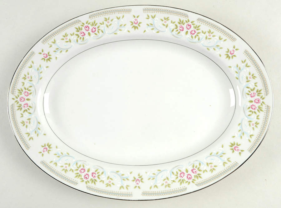 Elegance 12" Oval Serving Platter by Fine China of Japan-1