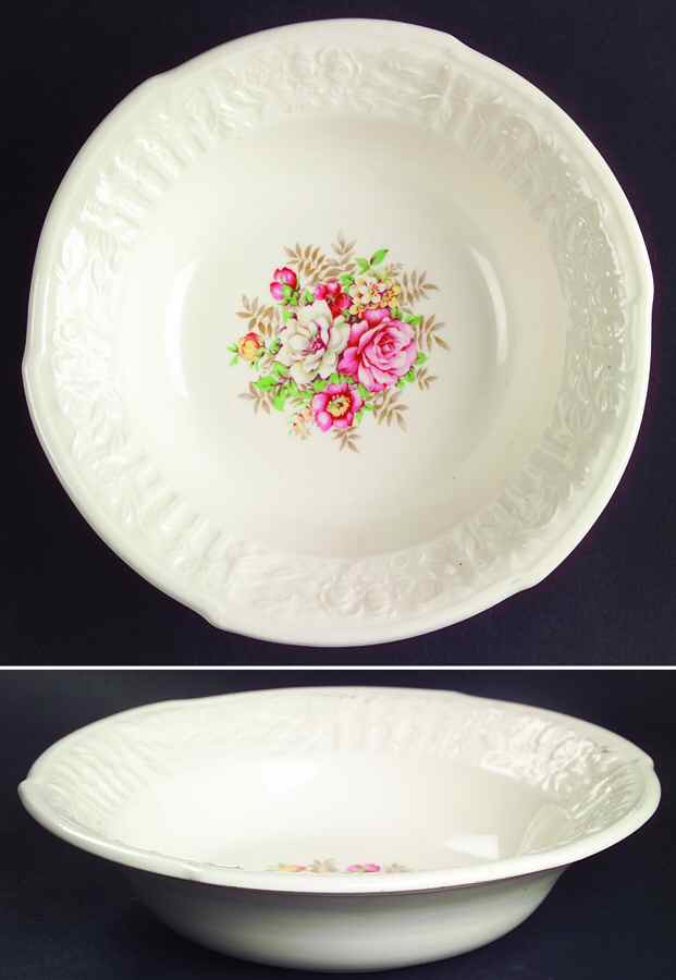 Floral Bouquet Coupe Cereal Bowl by French Saxon-1