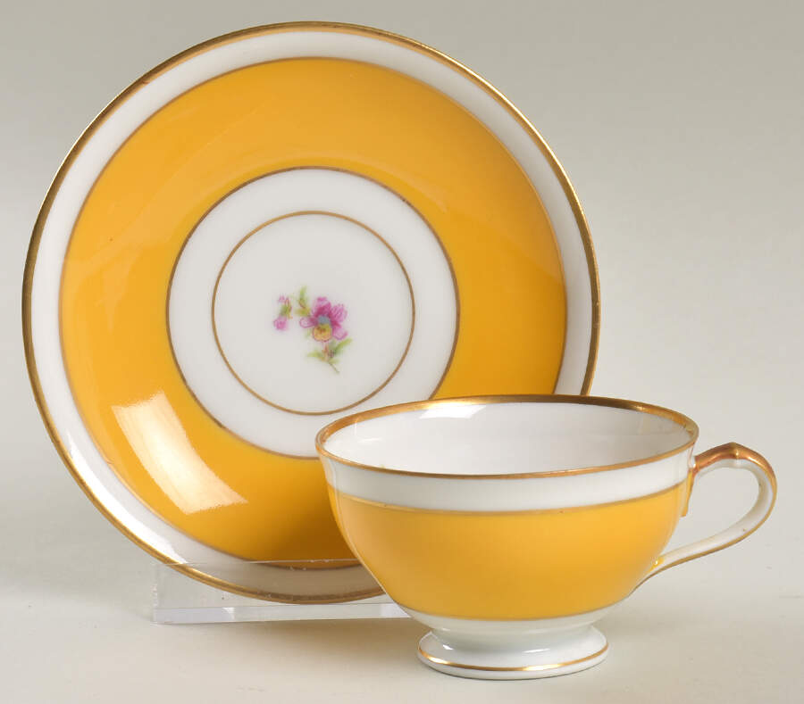 FUR53 Footed Demitasse Cup & Saucer Set by Furstenberg-1