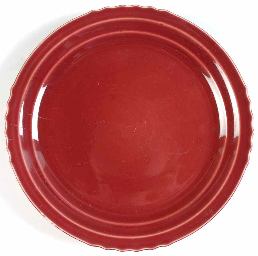 Rancho Maroon Dinner Plate by French Saxon-1