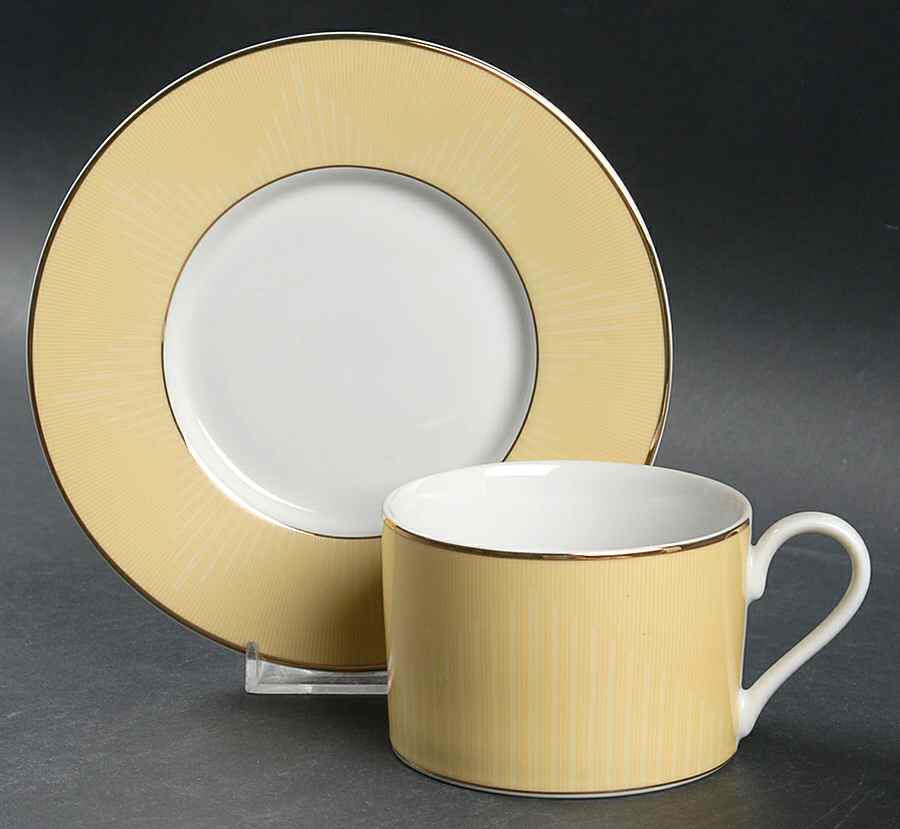 Sun Valley Flat Cup & Saucer Set by Fitz & Floyd-1