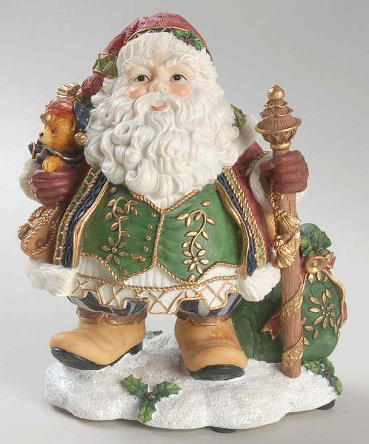 Jolly Ole Saint Nick Musical Figurine by Fitz & Floyd-1
