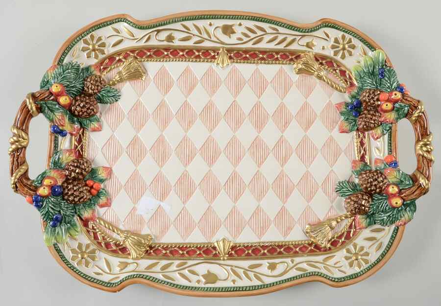 Jolly Ole Saint Nick 19" Oval Serving Platter by Fitz & Floyd-1