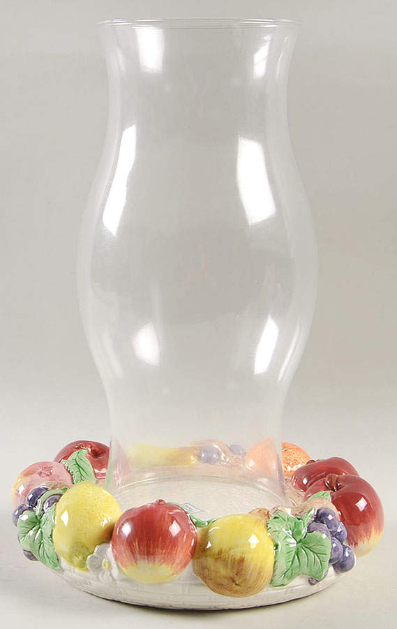 Fruit Fair Hurricane Lamp & Globe by Fitz & Floyd-1