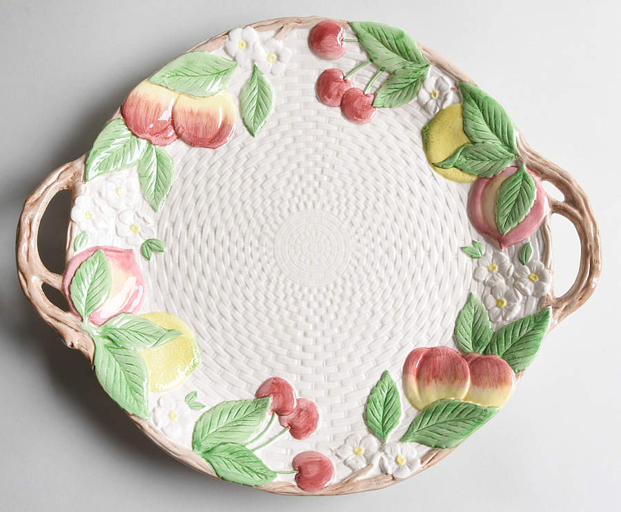 Fruit Fair 14" Handled Chop Plate (Round Platter) by Fitz & Floyd-1