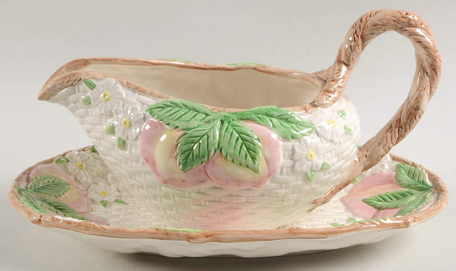 Fruit Fair Gravy Boat & Underplate by Fitz & Floyd-1