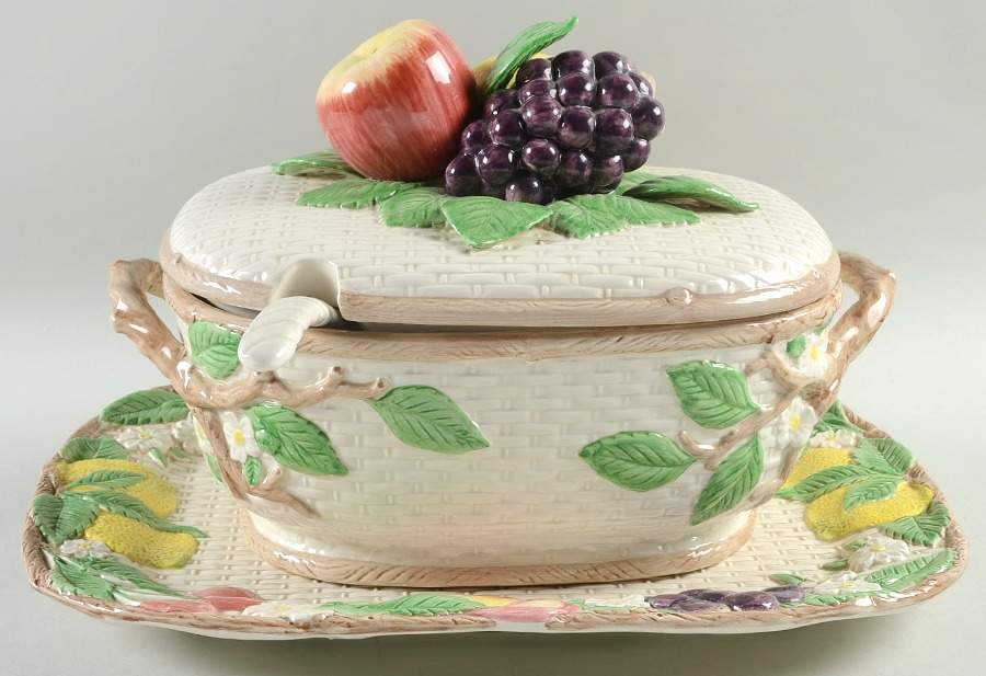 Fruit Fair Tureen & Lid w/Ladle & Underplate by Fitz & Floyd-1