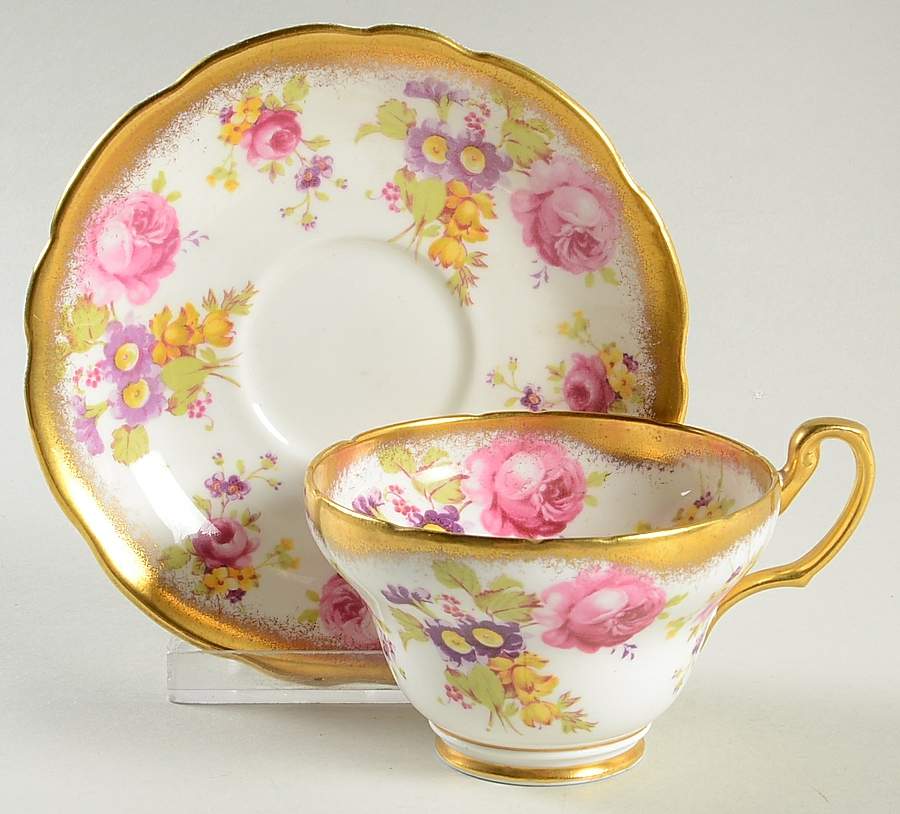 2726 Footed Cup & Saucer Set by Foley-1