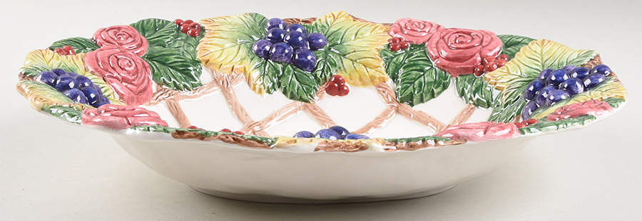 Rose Garland 12" Oval Vegetable Bowl by Fitz & Floyd-1