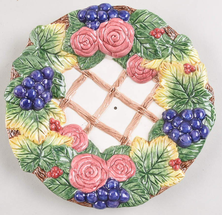 Rose Garland Canape Plate by Fitz & Floyd-1