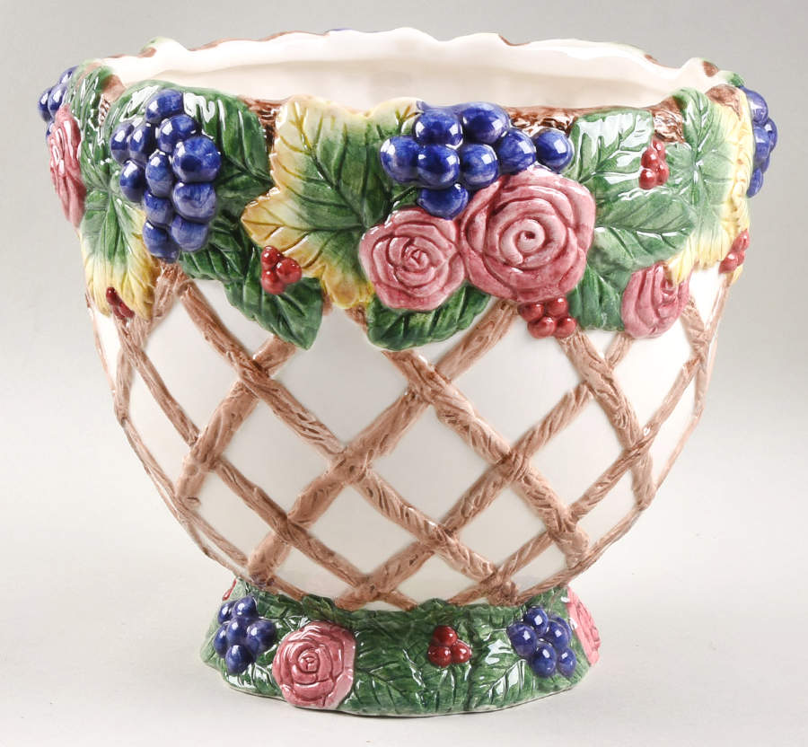 Rose Garland 8" Cachepot by Fitz & Floyd-1
