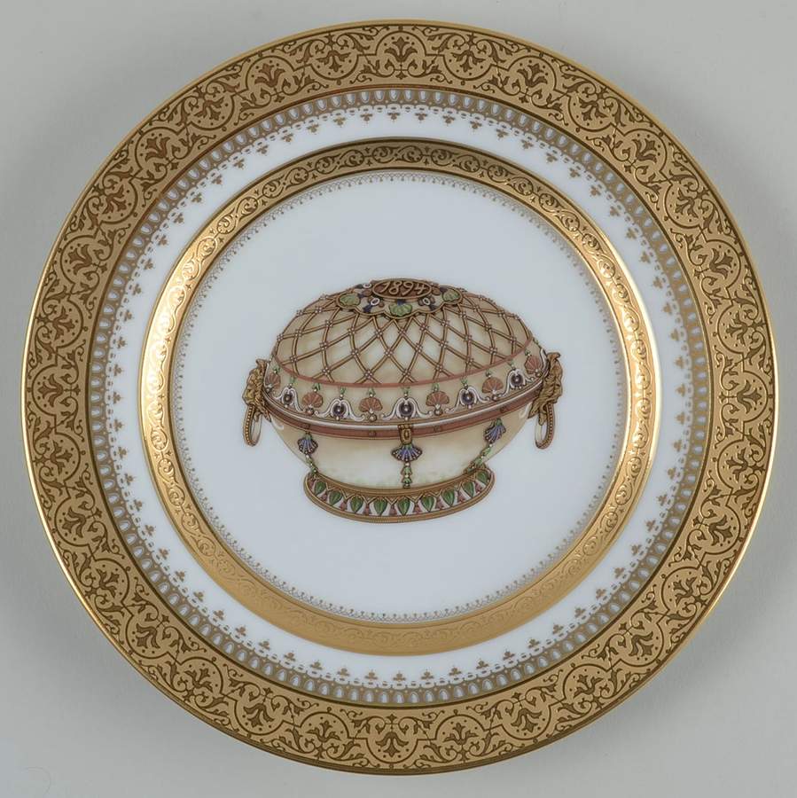 Imperial Heritage White and Gold Salad Plate by Faberge-1