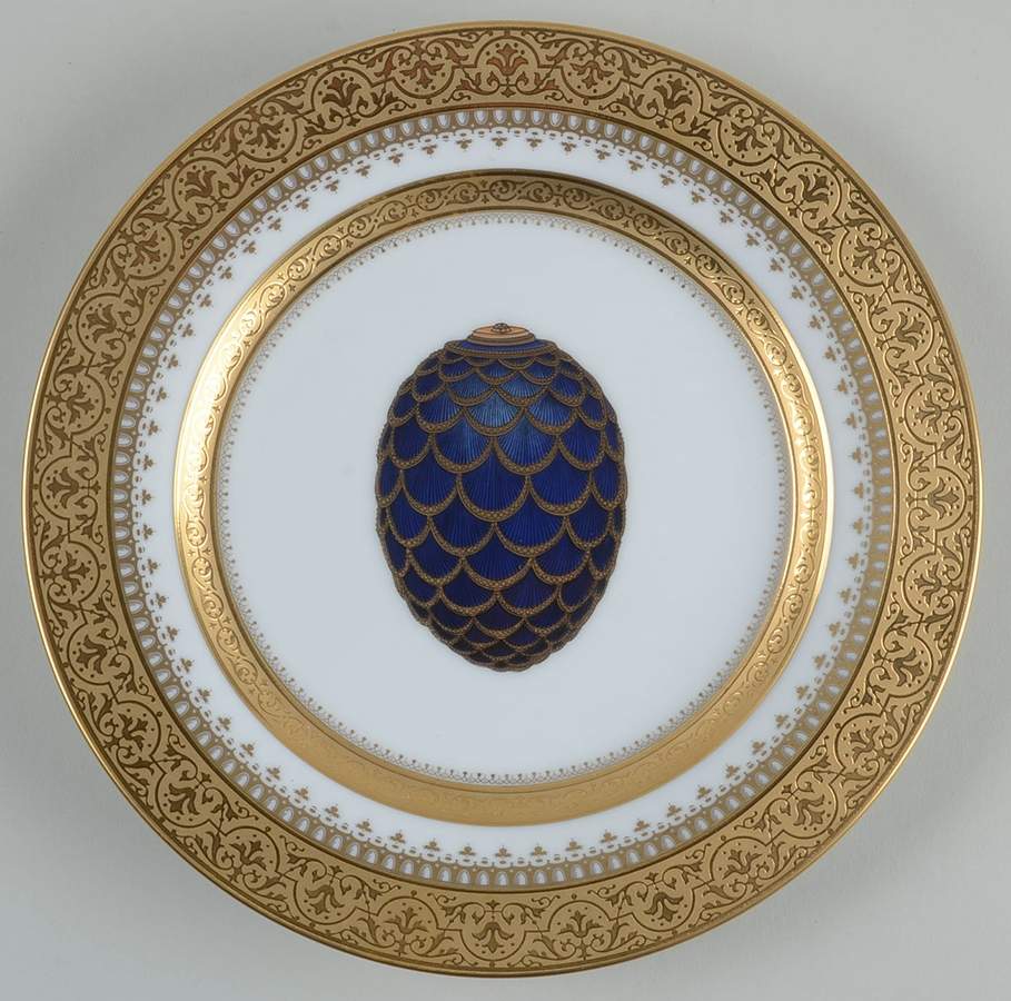 Imperial Heritage White and Gold Salad Plate by Faberge-1