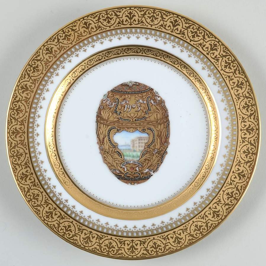Imperial Heritage White and Gold Salad Plate by Faberge-1