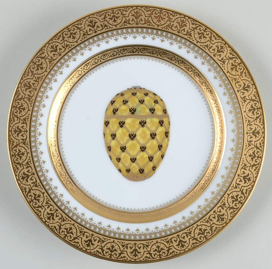 Imperial Heritage White and Gold Salad Plate by Faberge-1