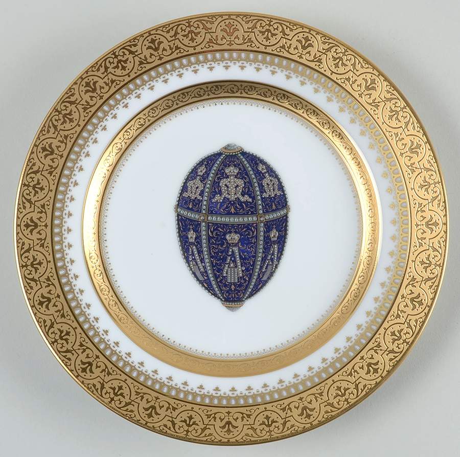 Imperial Heritage White and Gold Salad Plate by Faberge-1