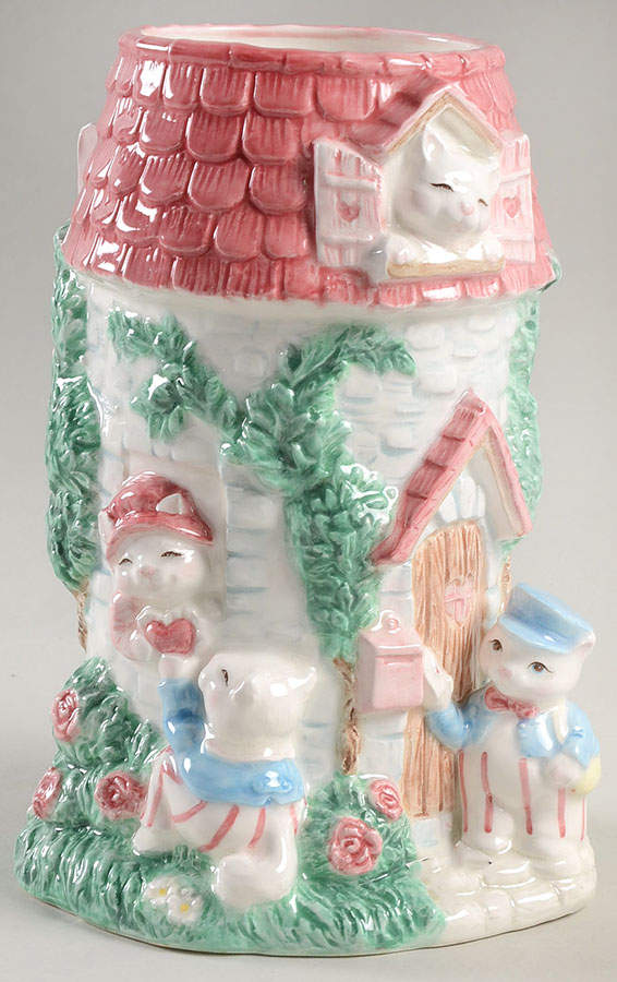 Kitty Kottage 9" Vase by Fitz & Floyd-1