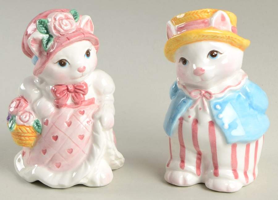 Kitty Kottage Salt & Pepper Set by Fitz & Floyd-1
