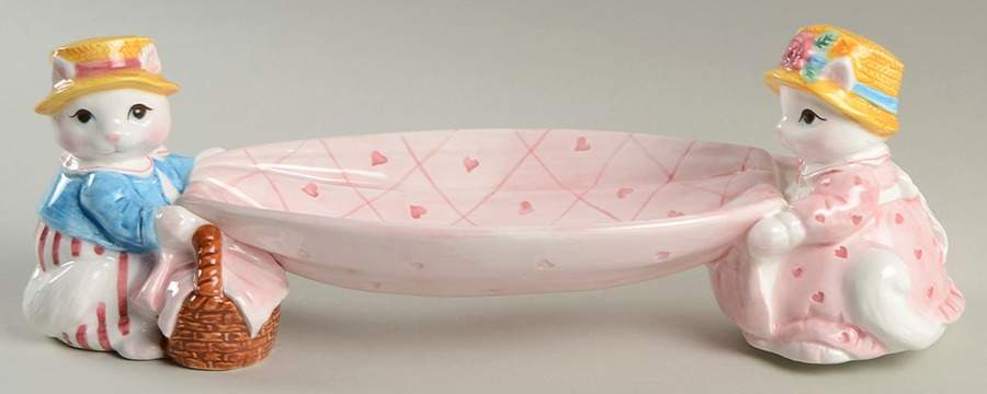 Kitty Kottage Cracker Server-Boat by Fitz & Floyd-1