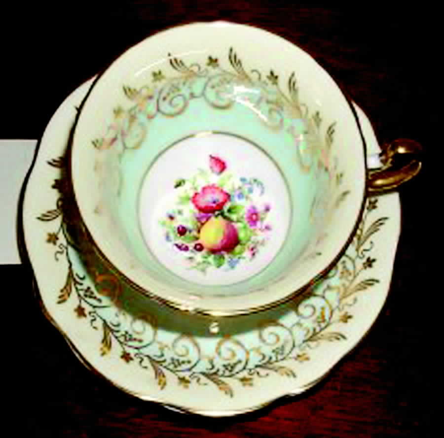4122 Footed Cup & Saucer Set by Foley-1