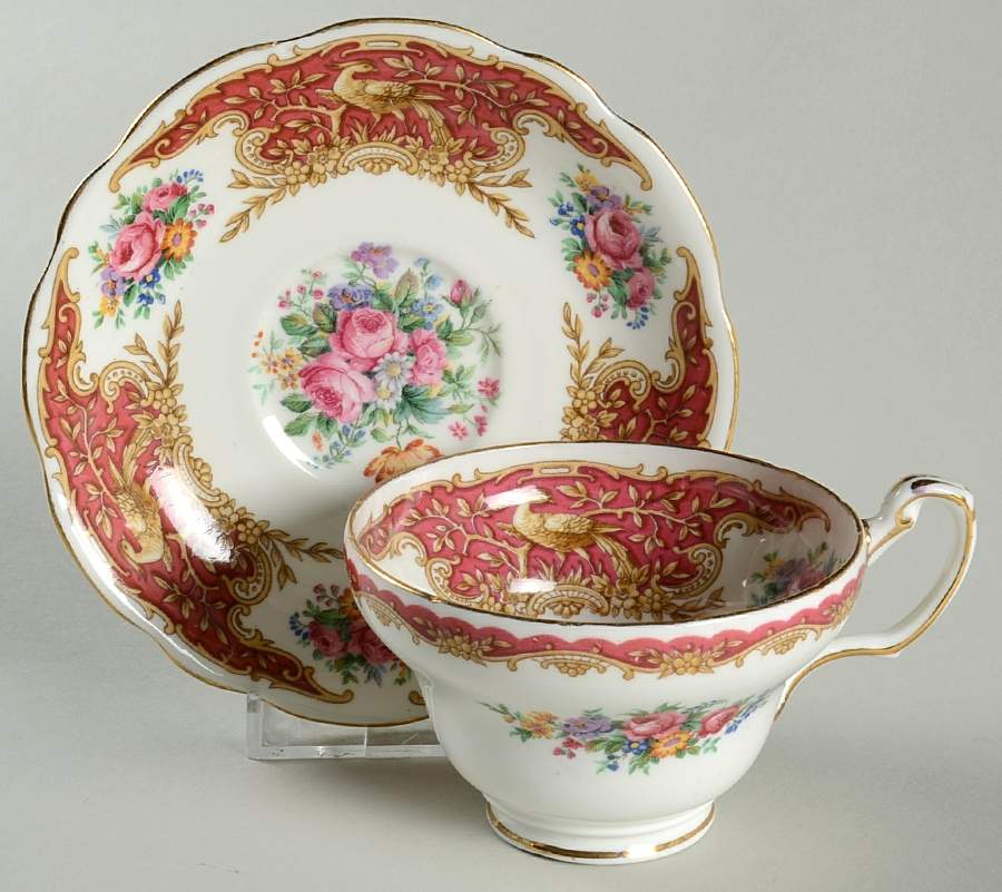 Montrose Footed Cup & Saucer Set by Foley-1