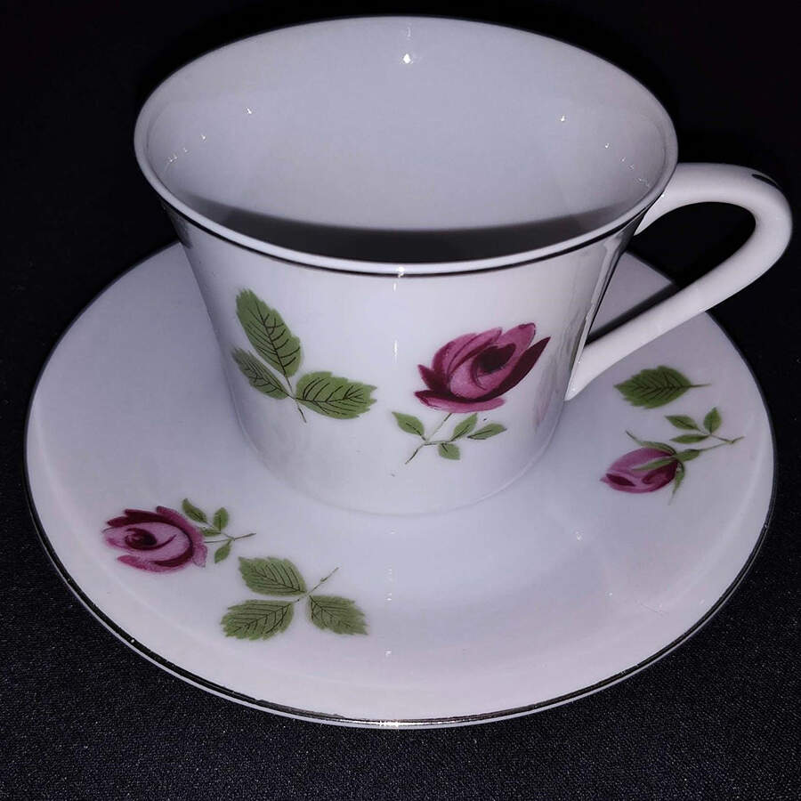 FCJ29 Flat Cup & Saucer Set by Fine China of Japan-1