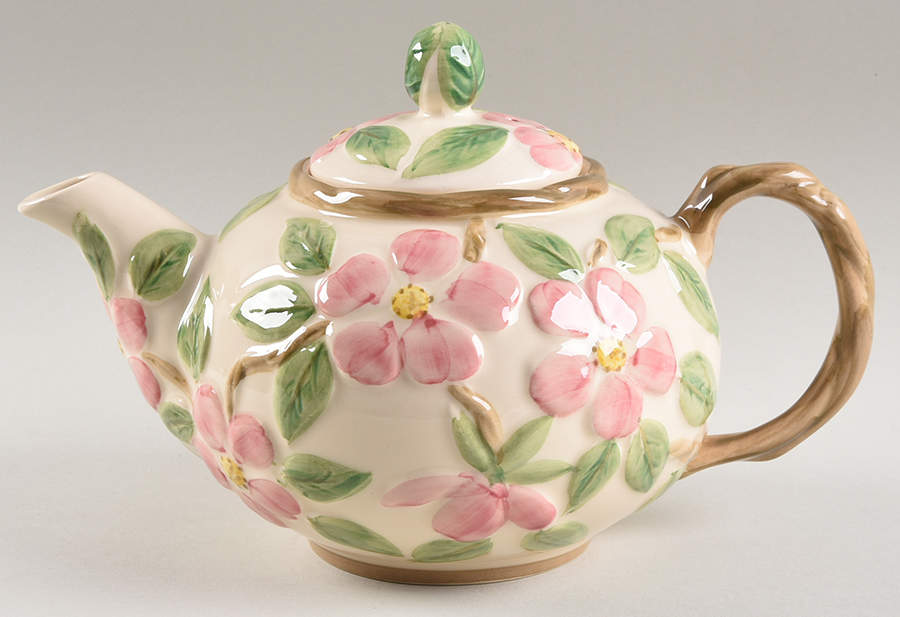 Desert Rose (England and Portugal Backstamp) 60th Anniversary Teapot & Lid by Franciscan-1