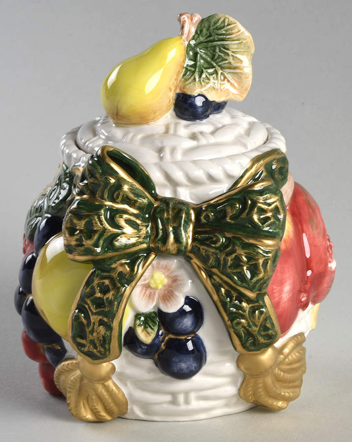 Renaissance Della Robbia Sugar Bowl & Lid by Fitz & Floyd-1