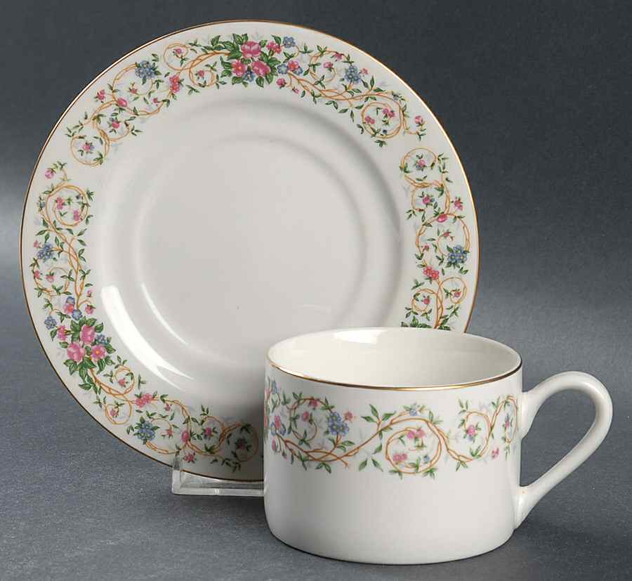 Monaco Flat Cup & Saucer Set by Farberware-1