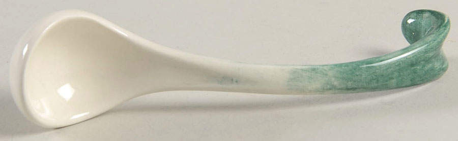 Tulip Swan All Ceramic Sugar Spoon by Fitz & Floyd-1