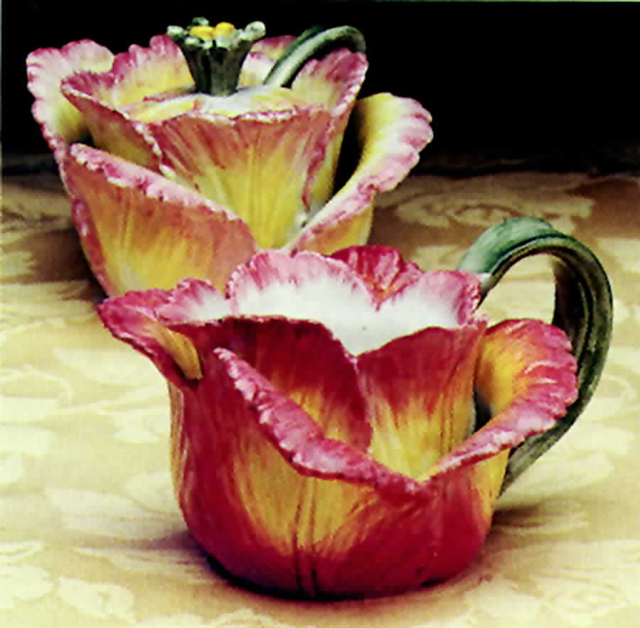 Tulip Swan Creamer & Sugar with Lid (Box Set) by Fitz & Floyd-1