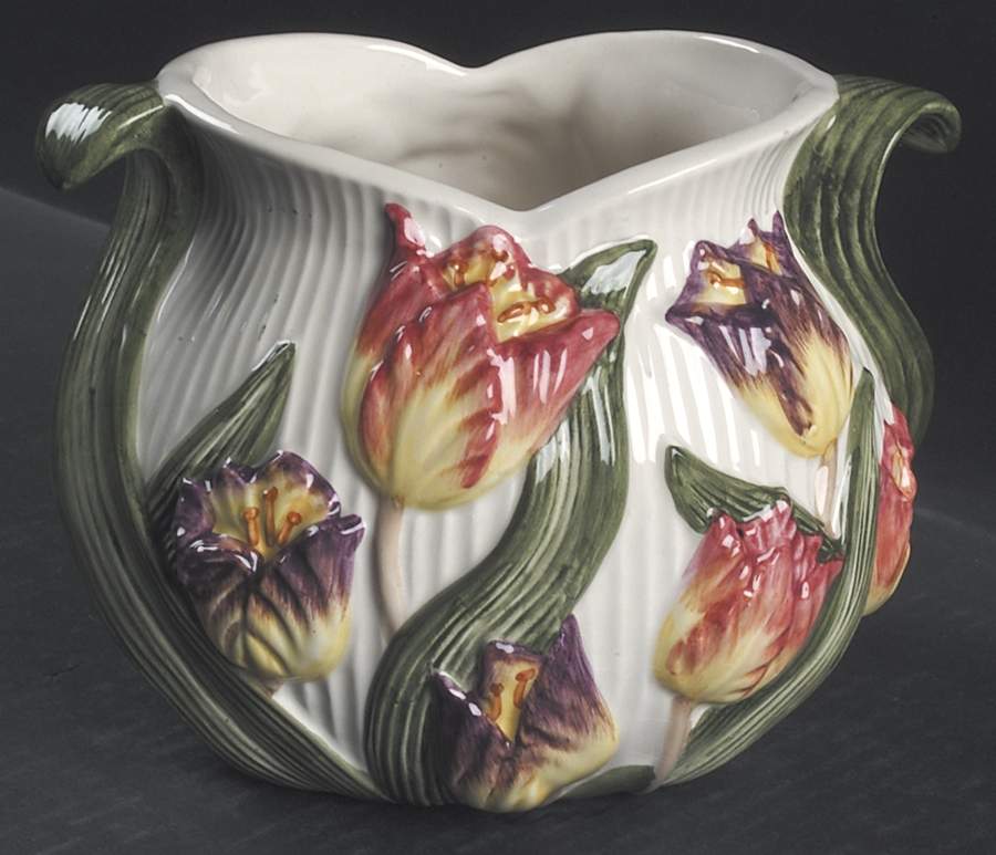 Tulip Swan Medium Cachepot by Fitz & Floyd-1