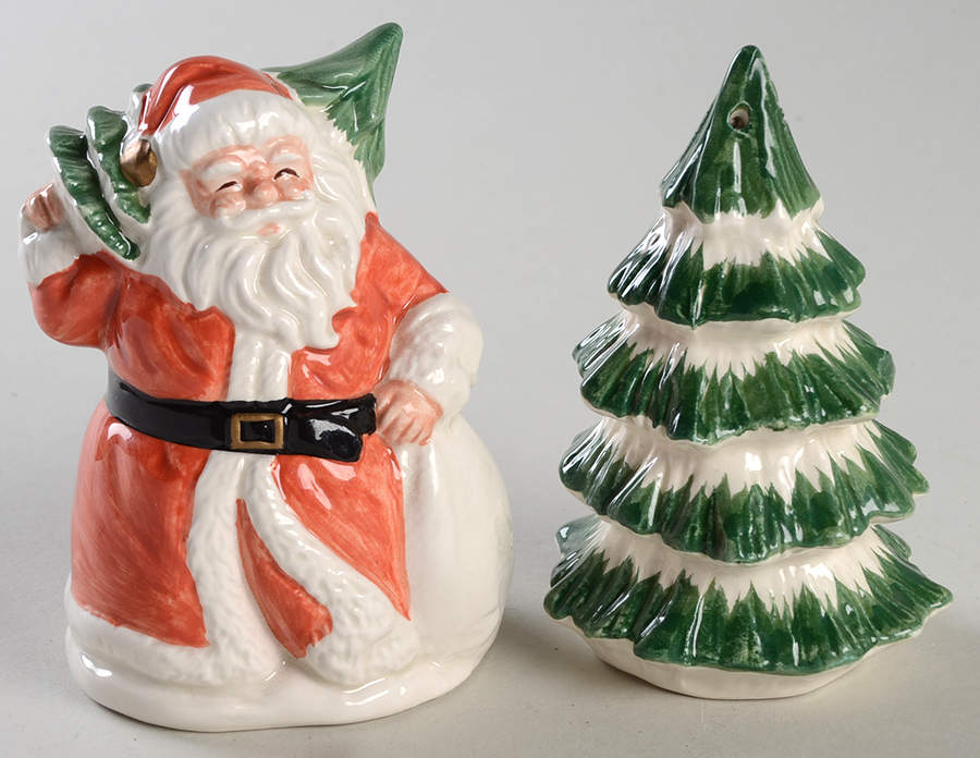 German Santa Salt & Pepper Set by Fitz & Floyd-1