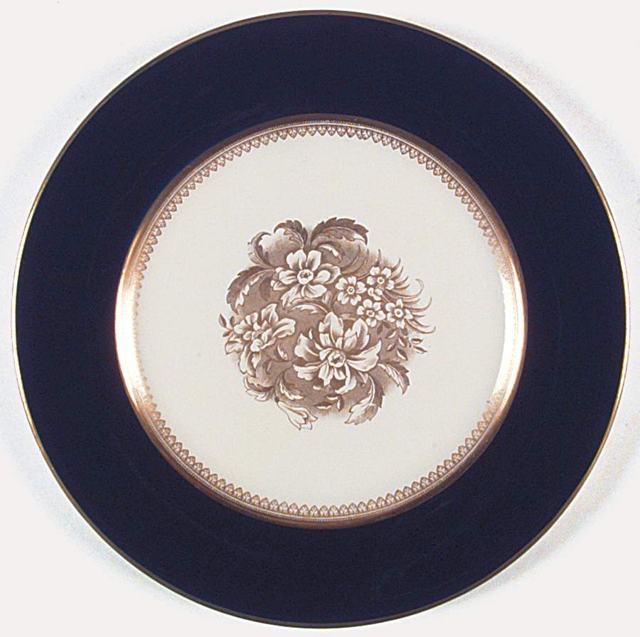 6641 Cobalt Blue Dinner Plate by Fondeville-1