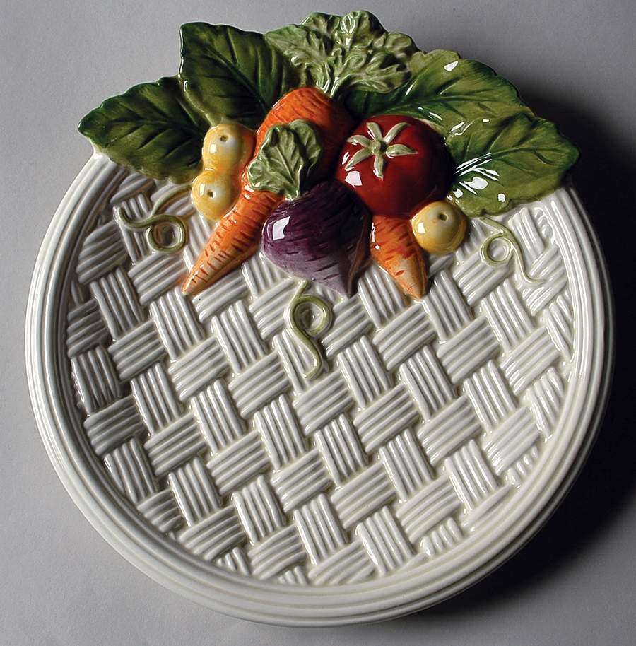 Vegetable Garden Basket Canape Plate by Fitz and Floyd-1