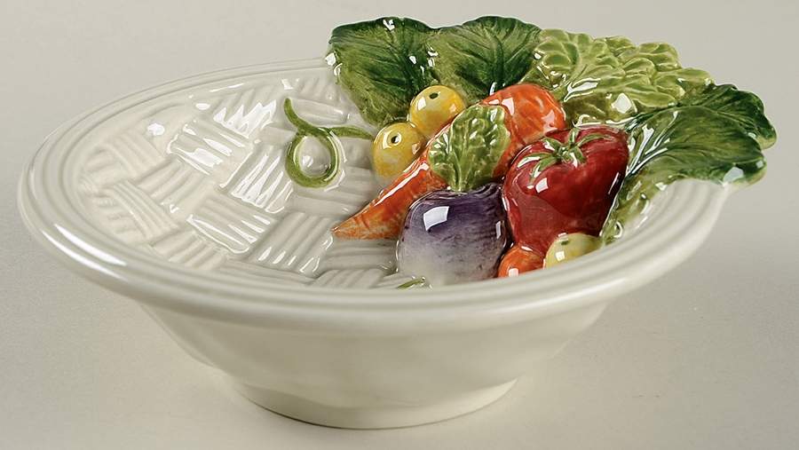 Vegetable Garden Basket Fruit/Dessert (Sauce) Bowl by Fitz and Floyd-1
