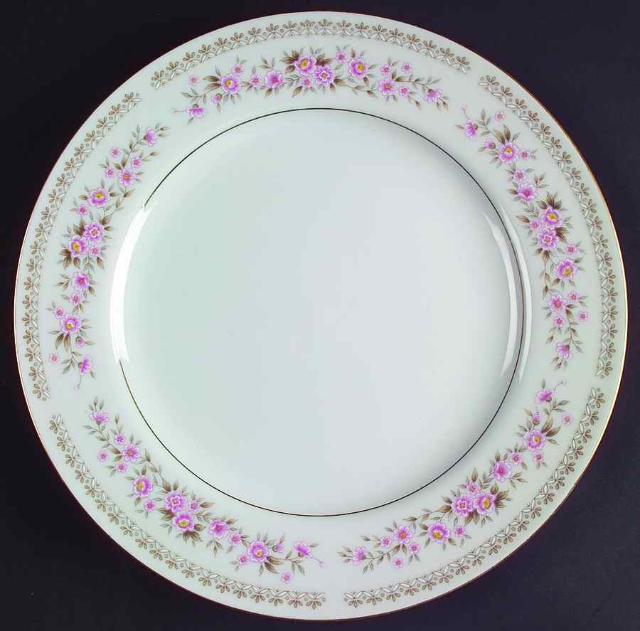 French Garland Dinner Plate by Fine China of Japan-1