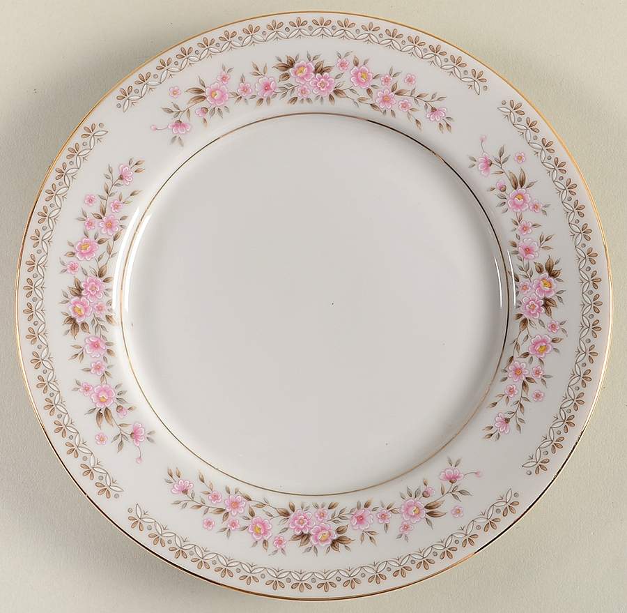 French Garland Salad Plate by Fine China of Japan-1