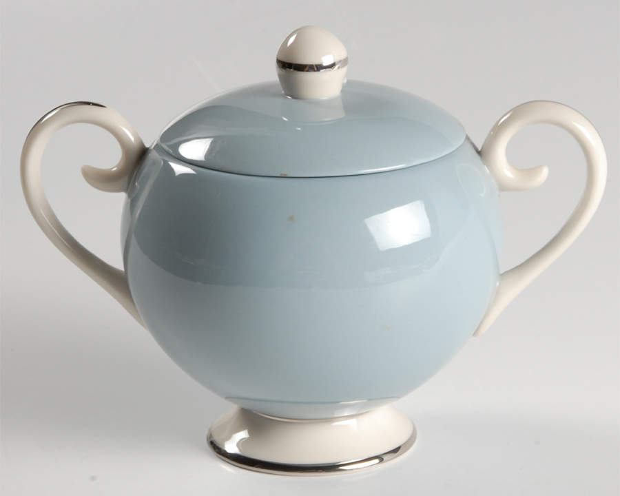 California Strata Blue Sugar Bowl & Lid by Flintridge-1