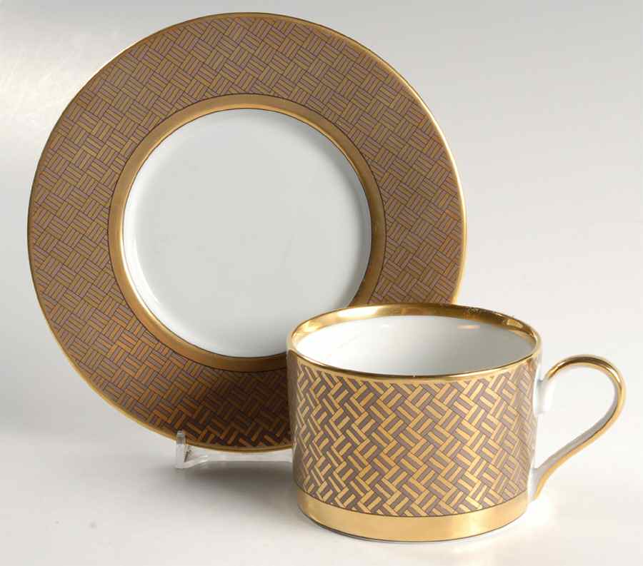 Damascene II Flat Cup & Saucer Set by Fitz & Floyd-1