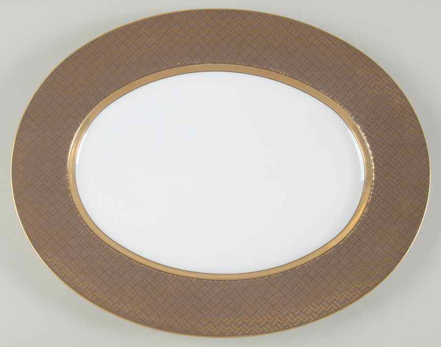 Damascene II 14" Oval Serving Platter by Fitz & Floyd-1