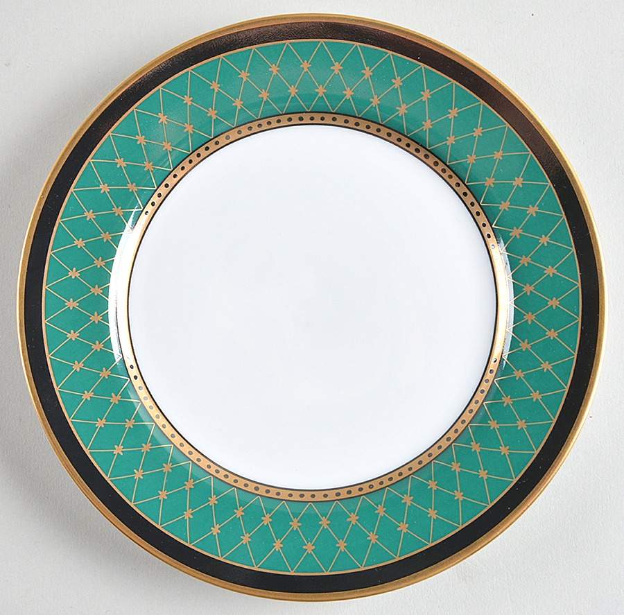 Chaumont II Teal Green Bread & Butter Plate by Fitz & Floyd-1