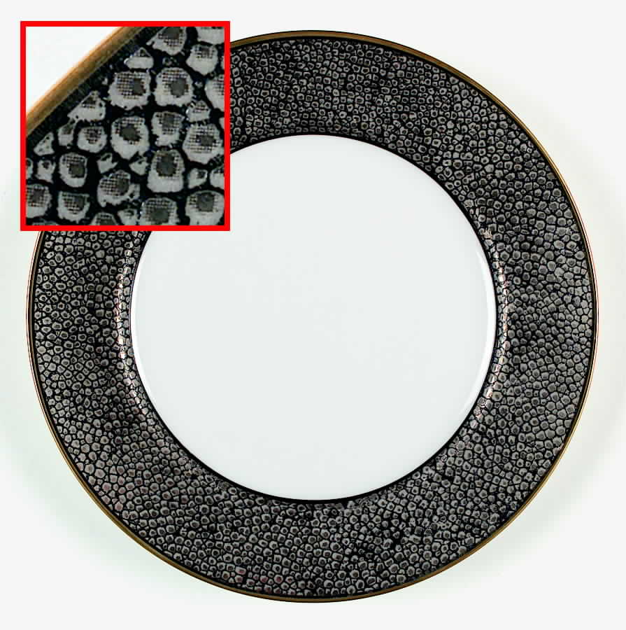Shagreen II Charcoal (Made in USA) Salad/Dessert Plate by Fitz & Floyd-1