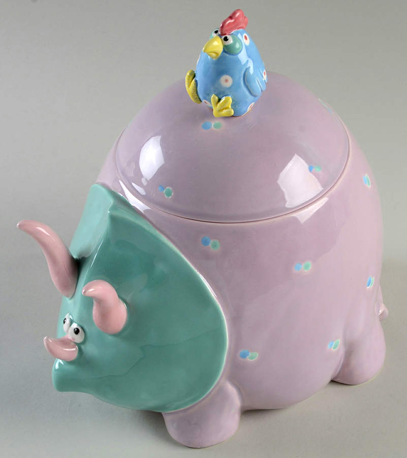 Fantasy Fair Figural Cookie Jar & Lid by Fitz & Floyd-1